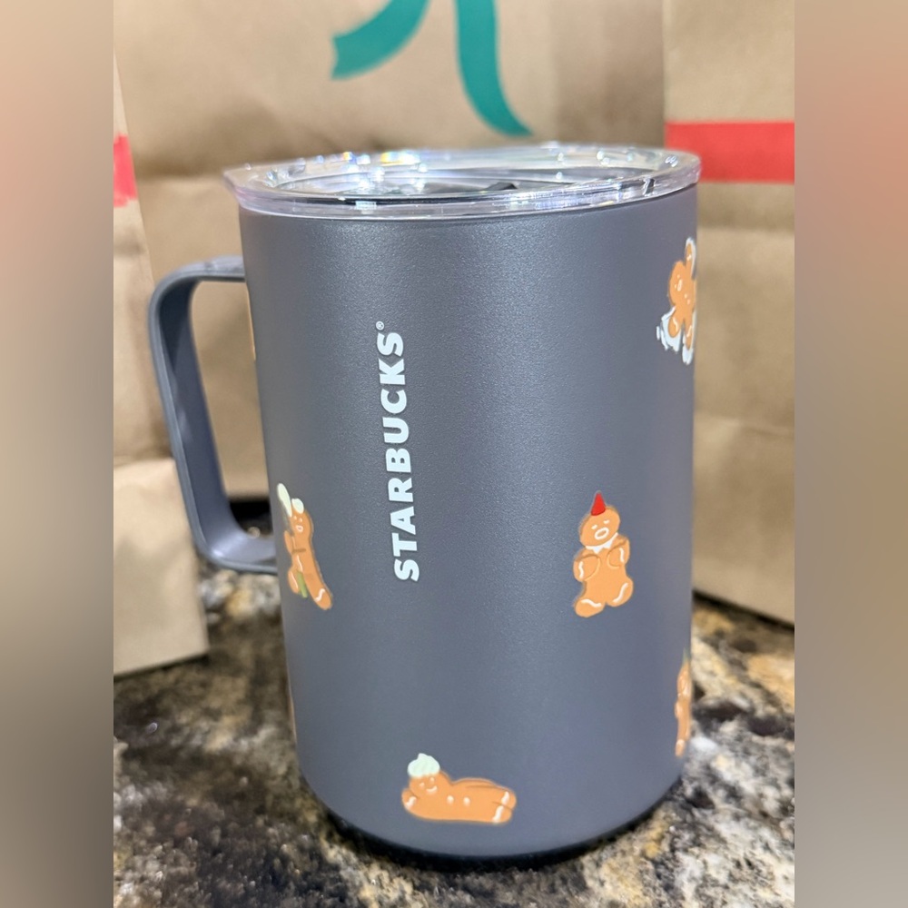 NEW 2025 Starbucks Gingerbread Man Tumbler Mug Coffee Cup *Sold out in stores*